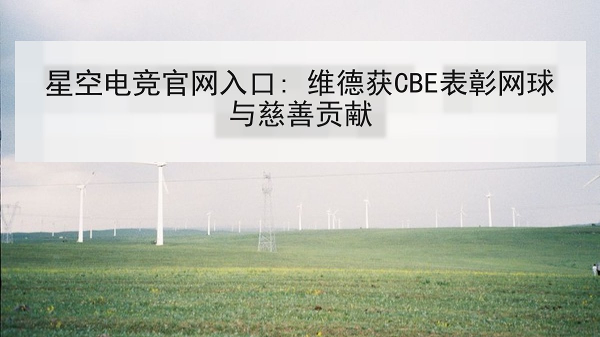星空电竞官网入口: 维德获CBE表彰网球与慈善贡献